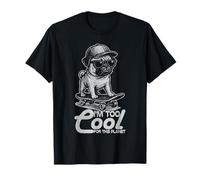Gafas de Sol para Perros Vintage Cool Pug Skateboarding Camiseta