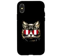 Gafas de Sol patrióticas con diseño de Bandera peruana Carcasa para iPhone X/XS