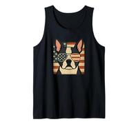 Gafas de sol patrióticas de Boston Terrier Dog USA Camiseta sin Mangas