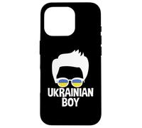 Gafas de Sol patrióticas de la Bandera de Ucrania con Silueta de niño ucraniano Carcasa para iPhone 16 Pro