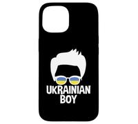 Gafas de Sol patrióticas de la Bandera de Ucrania con Silueta de niño ucraniano Carcasa para iPhone 15