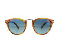 Persol Gafas de sol para hombre PO3108S Acetato tortuga Pantos polarizado 960/S3 49 mm Azul