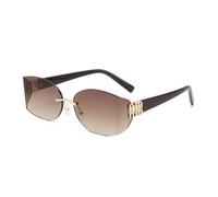 Gafas de sol polarizadas curvadas de policarbonato sin marco para mujer, para viajes al aire libre, conducción, protección contra rayos UV400, C4, 145*145*42mm