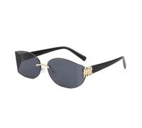Gafas de sol polarizadas curvadas de policarbonato sin marco para mujer, para viajes al aire libre, conducción, protección contra rayos UV400