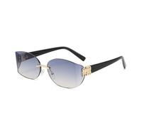 Gafas de sol polarizadas curvadas de policarbonato sin marco para mujer, para viajes al aire libre, conducción, protección contra rayos UV400, C3, 145*145*42mm