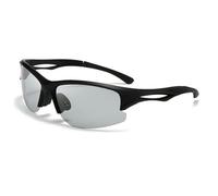 Gafas de sol polarizadas deportivas para mujer y hombre, protección UV400, medio marco, lentes amarillas, visión nocturna, ciclismo, correr, motocicleta, Negro fotocromático