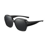 Gafas de sol polarizadas para hombre, gafas de sol polarizadas para mujer | Fitover envolvente para hombre - Protección UV, montura cuadrada, facial polarizada para conducir, montar a caballo, c, Se