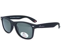 Gafas de sol polarizadas unisex Montana Eyewear MP1A-XL de plástico mate en negro y verde
