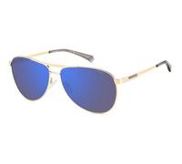 Polaroid Hombre Polaroid PLD 2160/G/S/X J5G/5X Gafas de sol Metal Oro Azul Piloto Polarizado Espejo