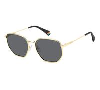 Polaroid Unisex PLD 6214/S/X 2F7/M9 Gafas de sol Metal Oro Gris Geométrico Polarizado