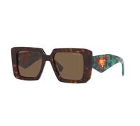 Prada Mujer PR 23YS 2AU06B Gafas de sol Acetato Tortuga Marrón Cuadrada Normal
