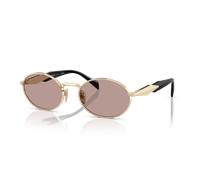 Prada Mujer PR 65ZS ZVN20I Gafas de sol Metal Oro Marrón Redonda Normal