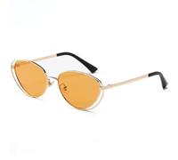 Gafas de sol punk de doble marco 2025 para mujer, a la moda, ojo de gato, gafas de sol para hombre, color retro, gafas de sol de metal, UV400
