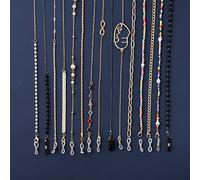 Gafas De Sol Que Enmascaran Las Cadenas Para Las Mujeres Cristal De Perlas Anteojos Cadenas Cordón De Vidrio,NJ-478