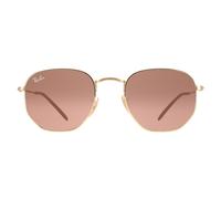 Gafas De Sol Ray-Ban Hexagonales RB3548N 912443 Dorado Pulido Marrón Degradado