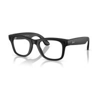 Ray-Ban Unisex RW4006 Ray-Ban | Meta Wayfarer - Color del Marco: Negro, Color de la Lente: Transparente/Verde Grafito