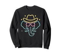 Gafas de Sol Redondas Cowboy Elephant Face Graphic Pink Western Sudadera
