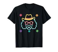Gafas de Sol Redondas Cowboy Poodle Face Western Graphic Rosa Camiseta
