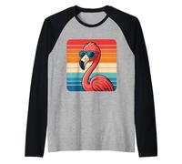 Gafas de sol retro con diseño de flamenco, estilo retro Camiseta Manga Raglan