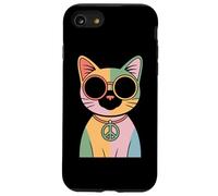 Gafas de sol retro de gato con signo de paz Carcasa para iPhone SE (2020) / 7 / 8