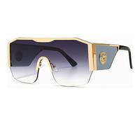Gafas de sol retro de montura grande para hombre y mujer, 100% protección UV, gafas de moda para uso en exteriores.