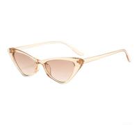 Gafas de sol retro de ojo de gato para mujer, elegante marco pequeño, protección UV400, diseño de polígono, material de policarbonato ligero para actividades al aire libre, gafas de moda con marco