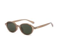 Gafas de sol retro pequeñas ovaladas con remaches para hombre y mujer, con protección UV400, color verde oscuro, para ir de compras, viajar, ir a la playa, ir de fiesta y andar en bicicleta. Talla ún