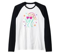 Gafas de Sol Rosa Flamenco gráfico de Personajes de Invierno Festivo Camiseta Manga Raglan