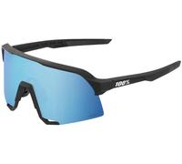 Gafas de sol S3 HiPER con lentes de espejo multicapa en negro mate (azul) - 100%