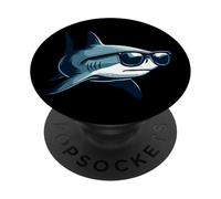 Gafas de sol Shark Wearing - Funny Ocean Animal Great White PopSockets PopGrip Adhesivo