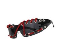 Gafas de sol sin montura con protección UV400, para estilos de los años 2000, con cordón envolvente para mujeres, fiestas, fiestas esenciales