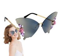 Gafas de sol sin montura de - Gafas de forma de fantasía violetas