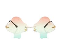 Gafas de Sol sin Montura de Hongo, Metal, 1 Par, Decoracion Verano