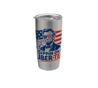 Gafas de sol Sippin On Liber Tea Liberty Abraham Lincoln Vaso térmico de acero inoxidable de doble pared