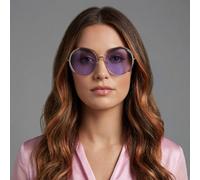 Gafas De Sol Swarovski Doradas Redondas Metal SK0280-H 56mm Mujer