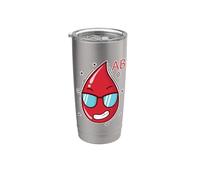 Gafas de sol Tipo de sangre AB Vaso térmico de acero inoxidable de doble pared