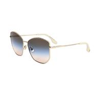 Victoria Beckham Mujer VB225S 734 Gafas de sol Metal Oro Multicolor Geométrico Sombreado