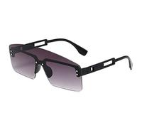 Gafas de sol vintage con protección UV para mujer, sin marco, con patas huecas, UV400, con sombra, C5, Talla única
