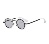 Gafas de sol vintage únicas con forma de estrella, sin montura, con protección UV400, para mujer, a la moda, con lentes oceánicas transparentes, para hombre, de tendencia, color rojo, talla única
