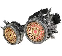 Gafas de Sol Welding Cyber Goggles with Spikes Steampunk Goth Cosplay Sunglasses Round Glasses Party Fancy Dress MFAZ Morefaz Ltd (Grey Spikes Design)