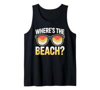Gafas de sol Where's The Beach Funny Sunset Wave Ocean para verano Camiseta sin Mangas