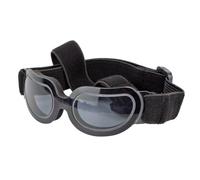 Gafas de Sol y Correa para Perros Plegables con Protección UV | Lente Profunda, Puente Nasal Ancho, Montura Resistente, Plástico Negro, para Perros y Mascotas
