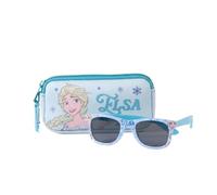 Gafas de Sol y Funda Frozen Set Infantil Divertido para Niñas - Gafas de Sol Disney Infantiles Protección UV400 con Estuche de Cremallera Incluido, Gafas Niña para Playa y Verano