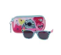 Gafas de Sol y Funda Stitch Set Infantil Divertido para Niñas - Gafas de Sol Disney Infantiles Protección UV400 con Estuche de Cremallera Incluido, Gafas Niña para Playa y Verano