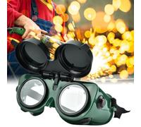 Gafas de soldadura delanteras abatibles, Gafas de soldador de protección ocular de seguridad con 50 mm lente, Gafas protectoras utilizadas para soldadura, soplete, soldadura fuerte