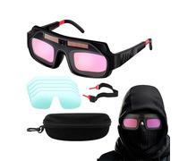 Gafas de soldadura para hombre, lentes de soldadura con atenuación automática, protección facial ligera y ajustable, antiUV, para construcción, fabricación industrial, corte de metal