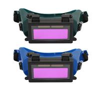 Gafas de soldar, Máscara solar de oscurecimiento automático Máscara de sol Gafas de soldador Gafas protectoras para ojos(Verde oscuro)