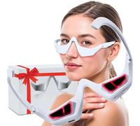 Gafas de terapia de luz roja debajo de los ojos para mujer, para fatiga ocular digital, bolsa de ojeras, hinchazón, ligeras, recargables