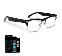 Gafas de traducción de IA, traductor en tiempo real con soporte de 164 idiomas, gafas inteligentes de bloqueo de luz azul con altavoces, gafas Bluetooth impermeables IPX5 para viajes, negocios y