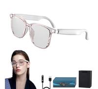 Gafas De Traductor Con Inteligencia Artificial,Dispositivo Traductor De Idiomas En Tiempo Real C8,Gafas Inteligentes Con Bluetooth Que Admiten 75 Idiomas,MúSica Con OíDo Abierto Y Llamadas Hd (White)
